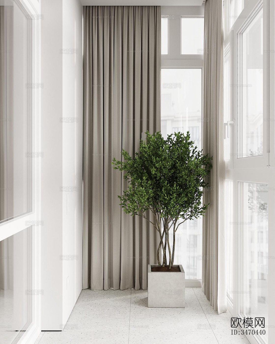 现代平层效果图下载（渲染图17）