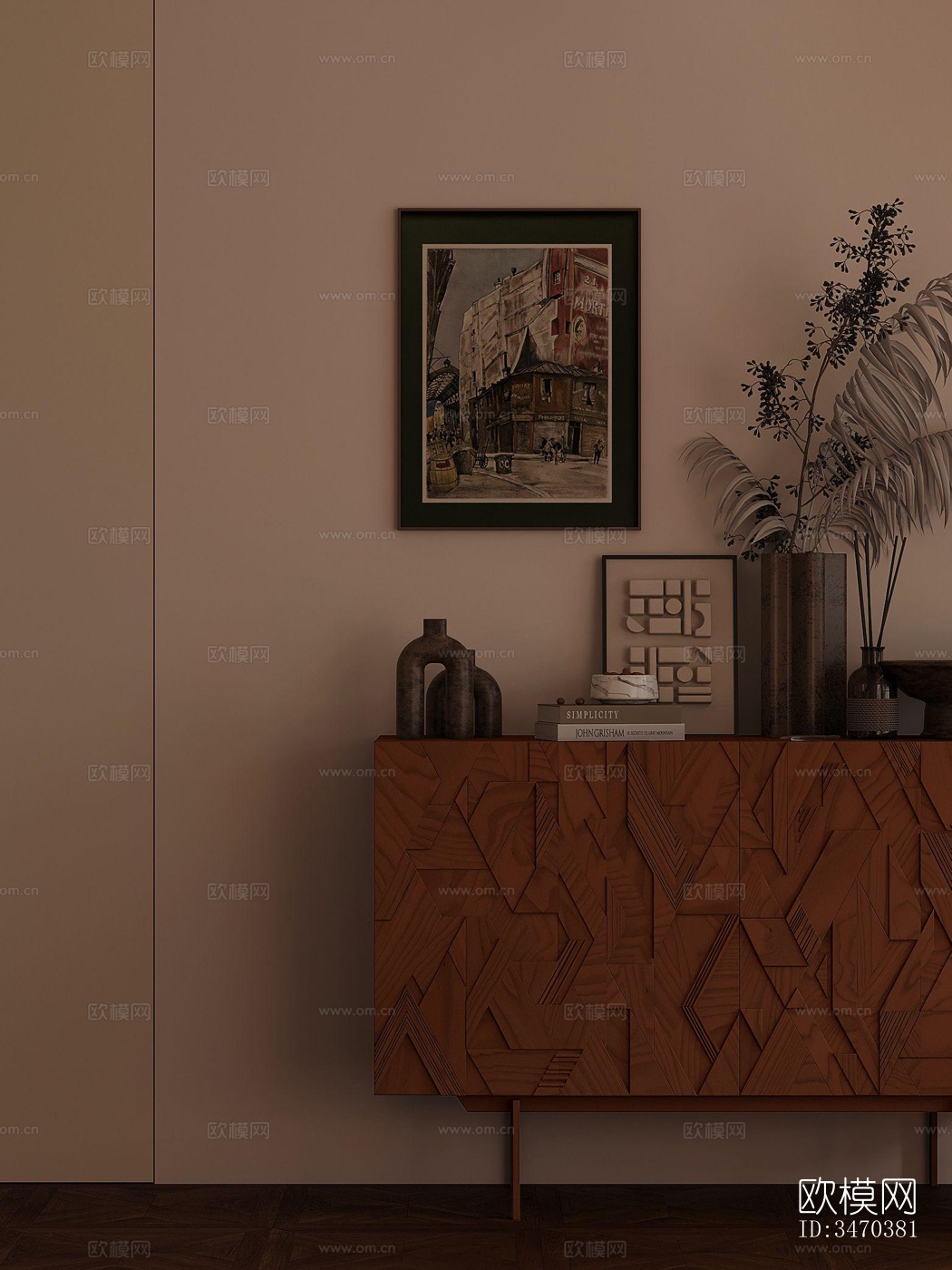 现代平层效果图下载（渲染图15）