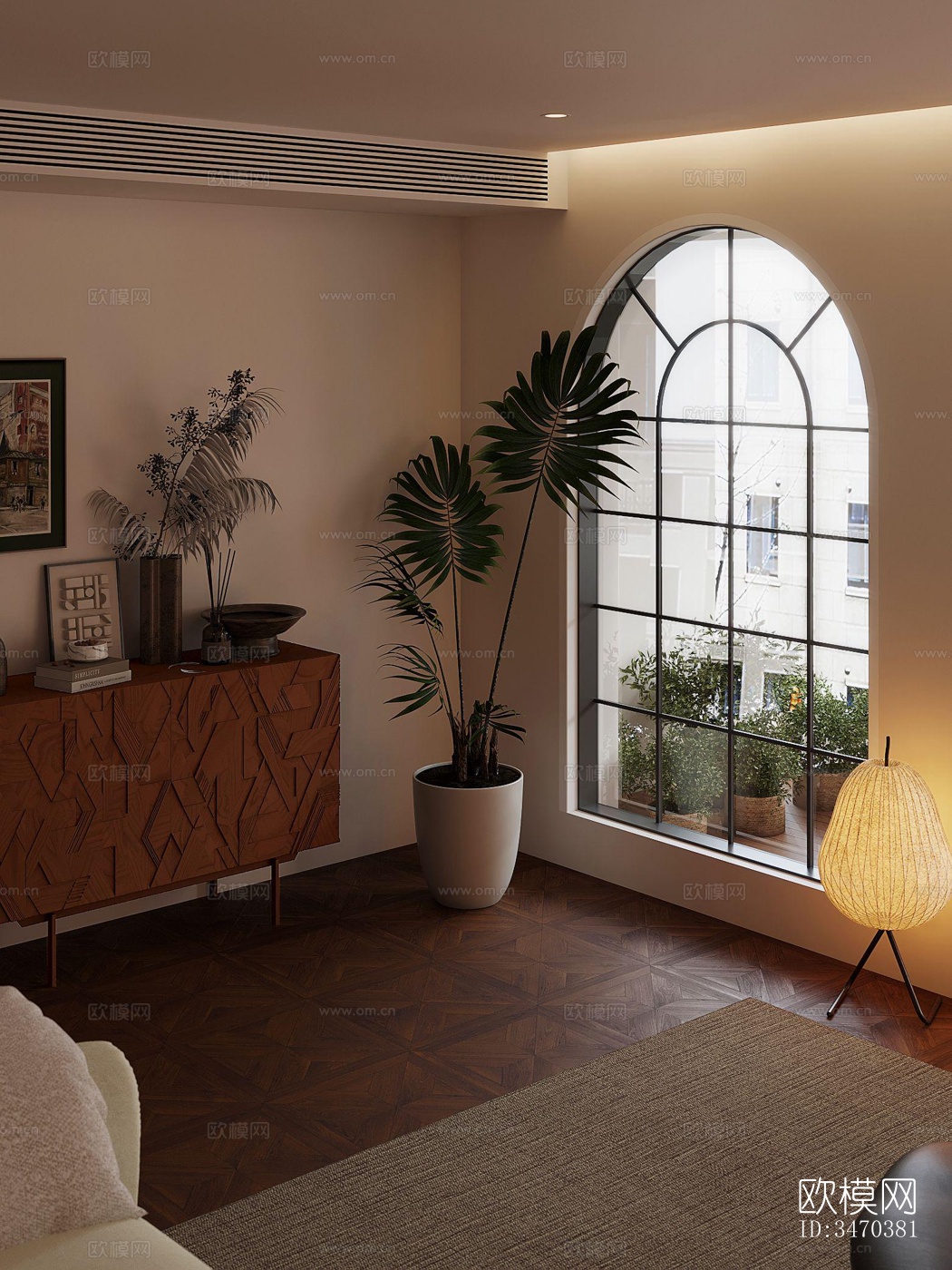 现代平层效果图下载（渲染图16）