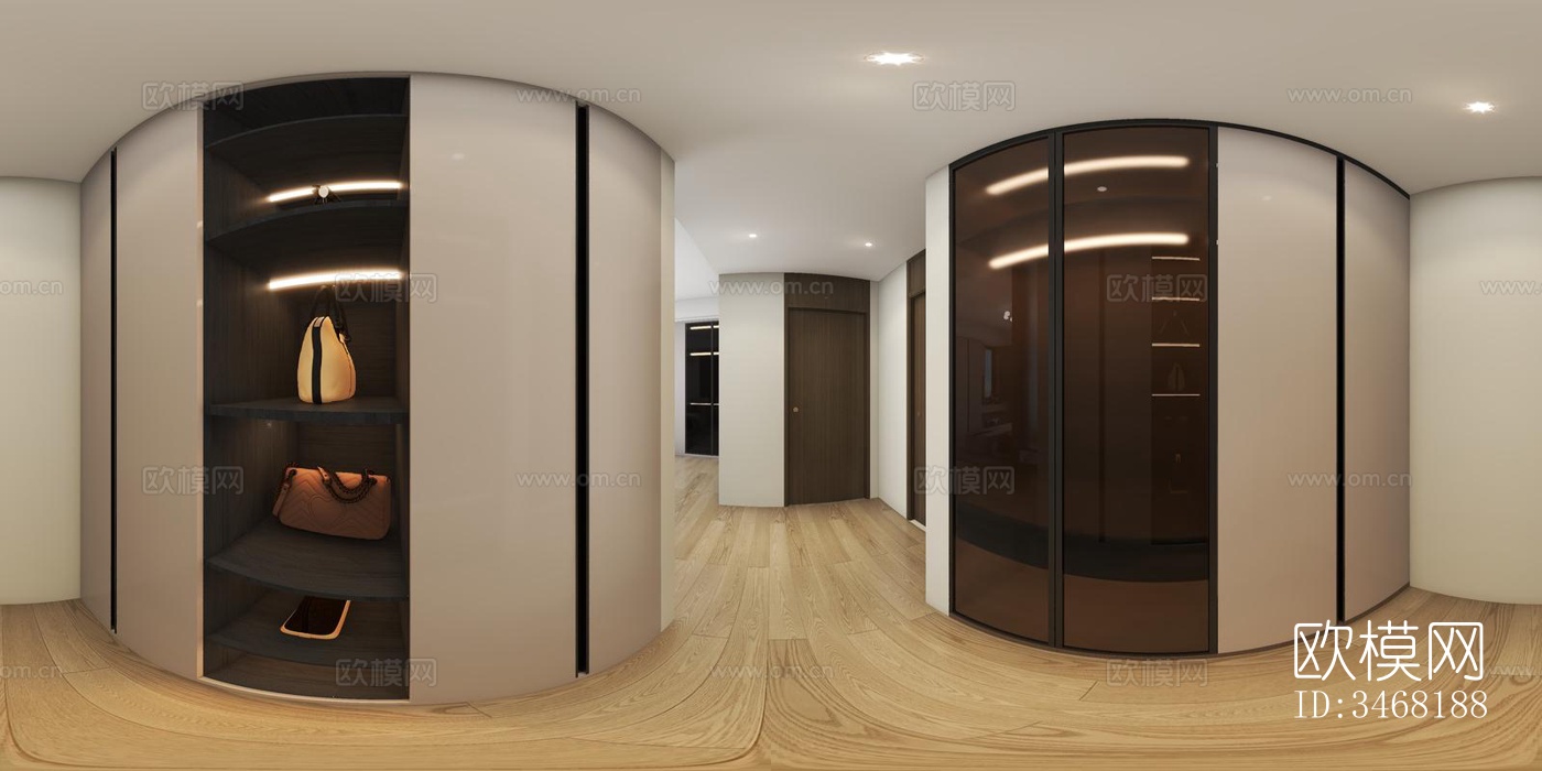 现代大平层效果图下载（渲染图8）