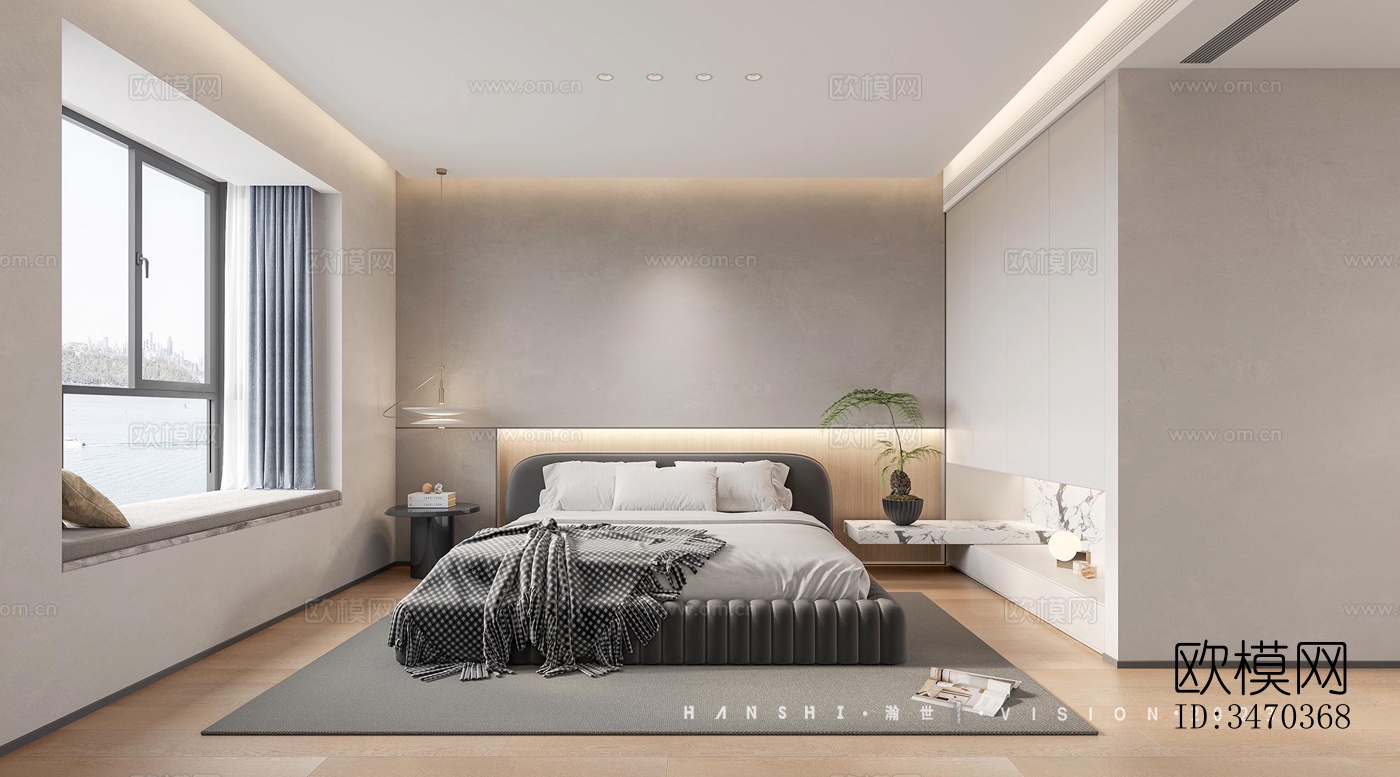 现代平层效果图下载（渲染图5）