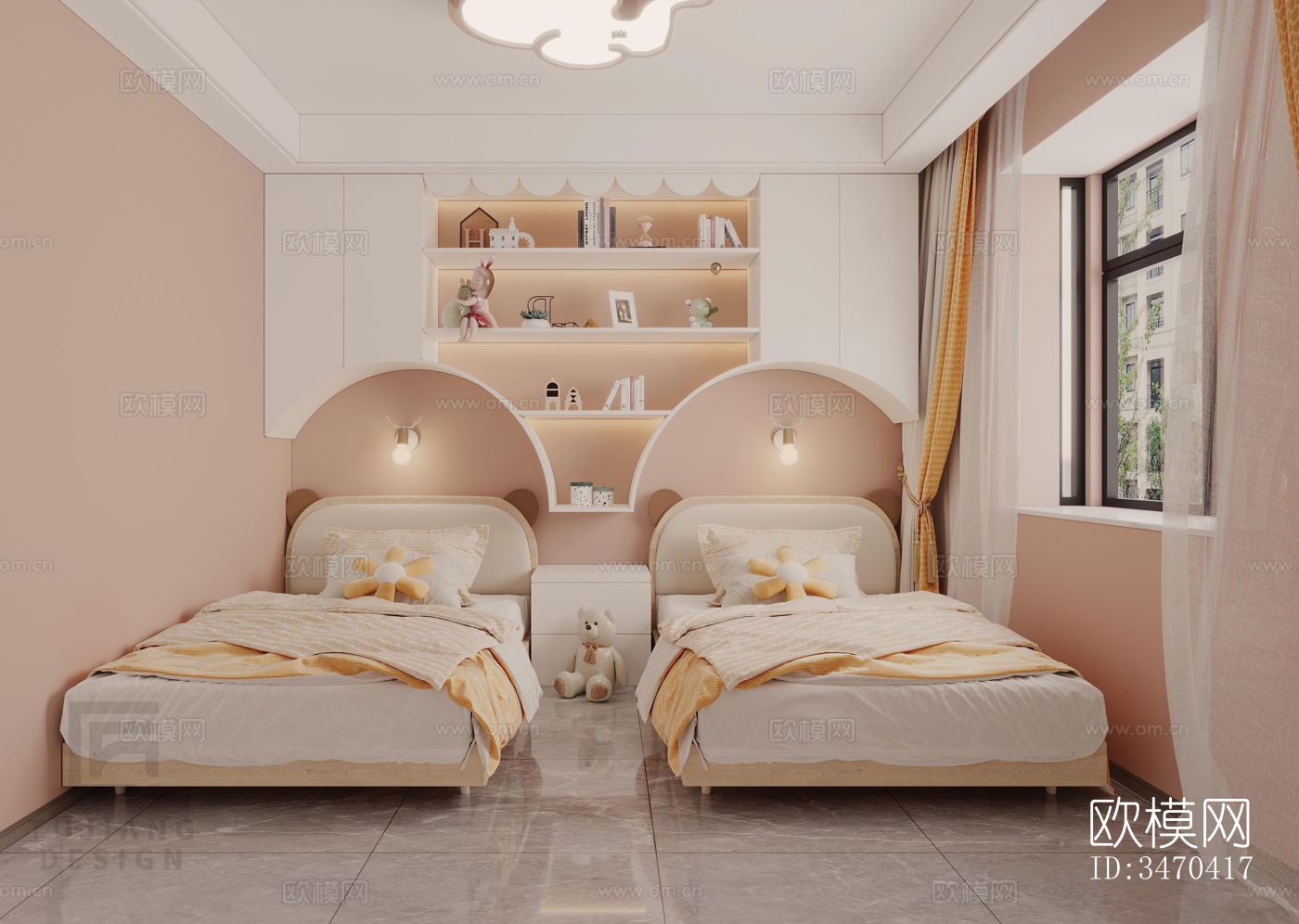 现代平层效果图下载（渲染图5）