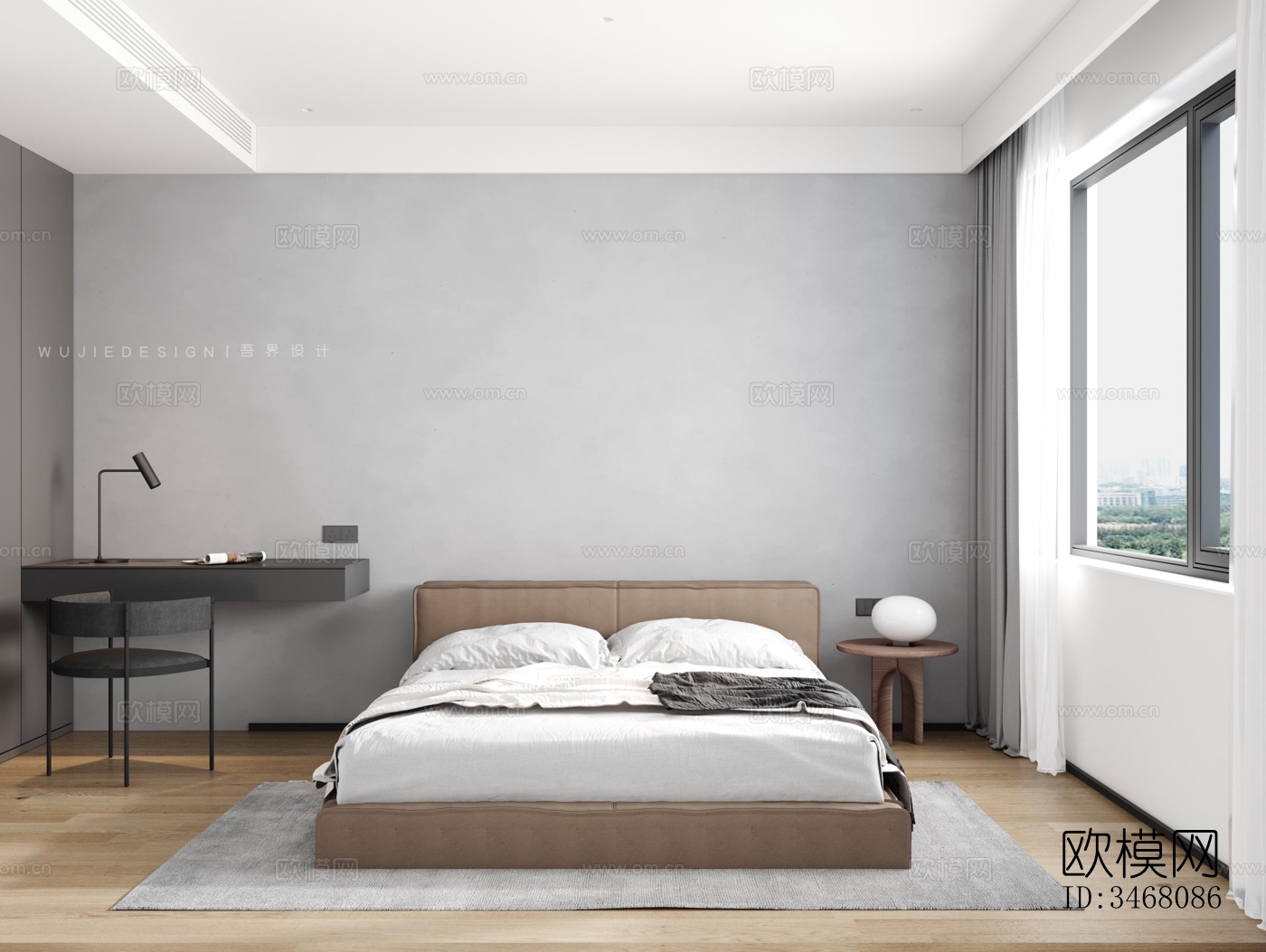 现代大平层效果图下载（渲染图6）