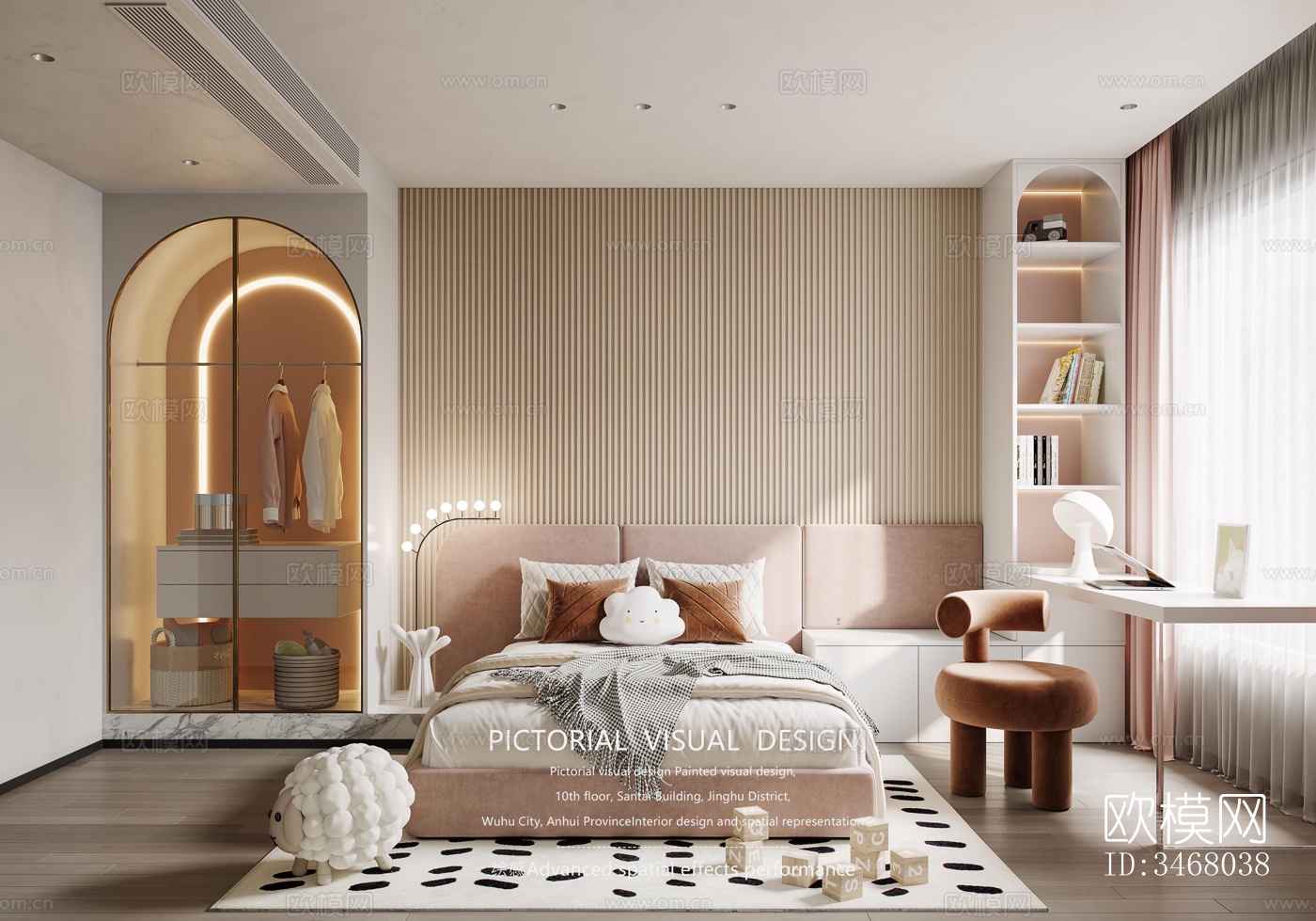 现代大平层效果图下载（渲染图5）