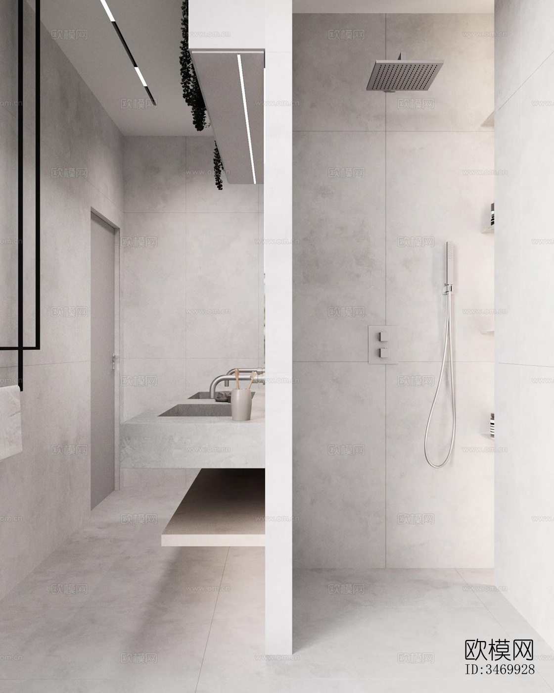 现代平层效果图下载（渲染图5）