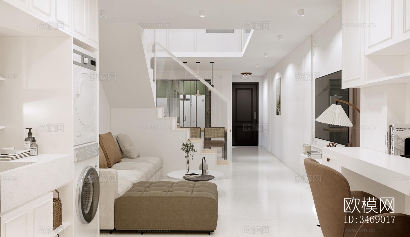 现代平层效果图下载（渲染图5）