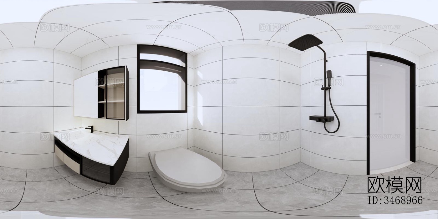 现代平层效果图下载（渲染图7）