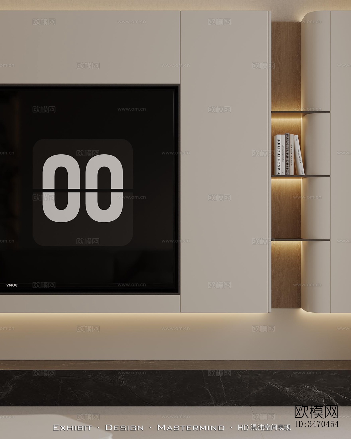 现代平层效果图下载（渲染图2）