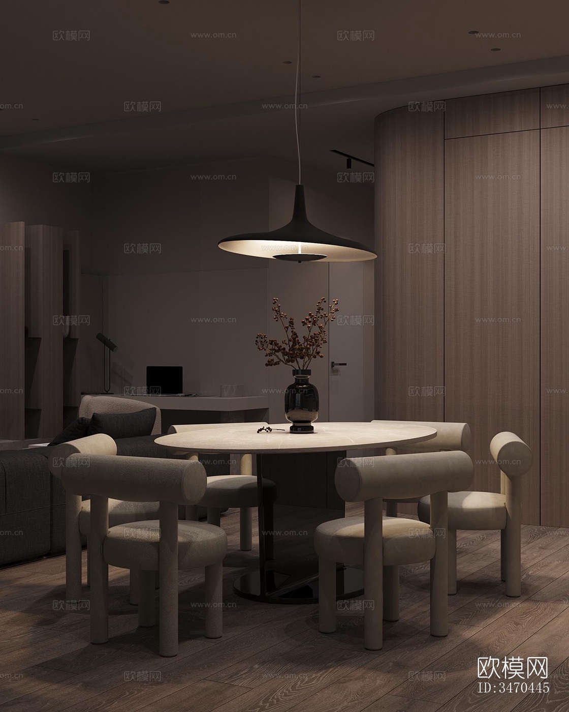 现代平层效果图下载（渲染图13）