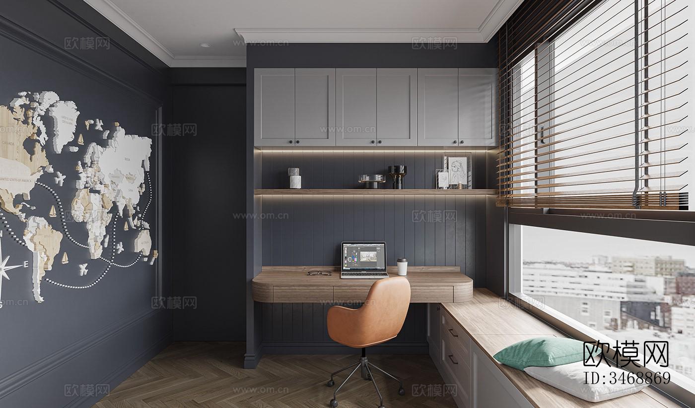 现代平层效果图下载（渲染图9）