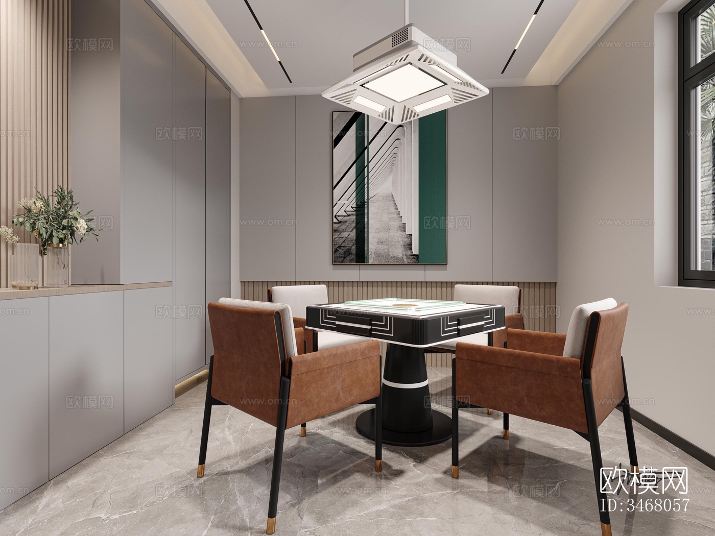 现代大平层效果图下载（渲染图9）