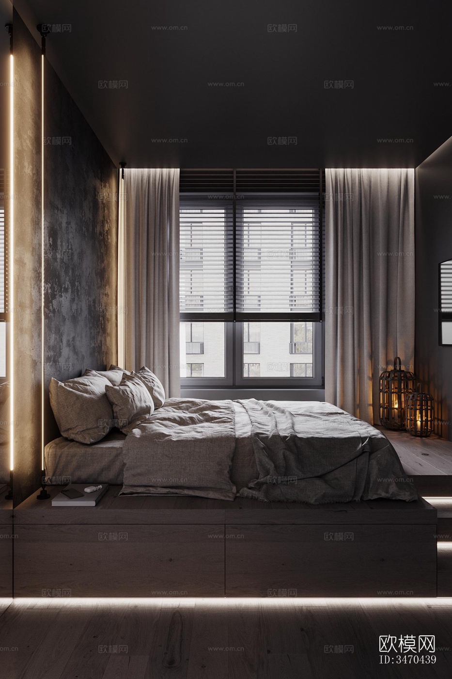 现代平层效果图下载（渲染图10）