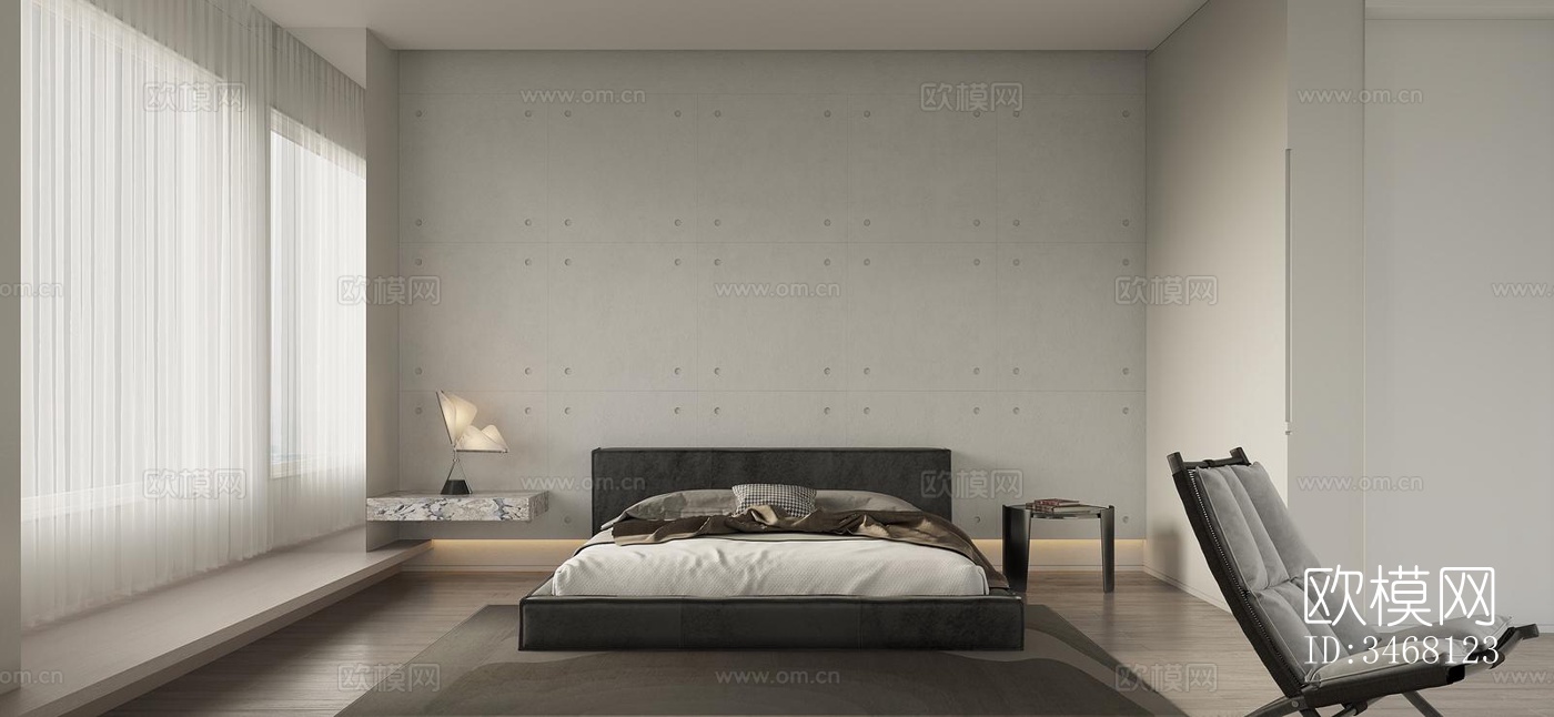 现代大平层效果图下载（渲染图14）