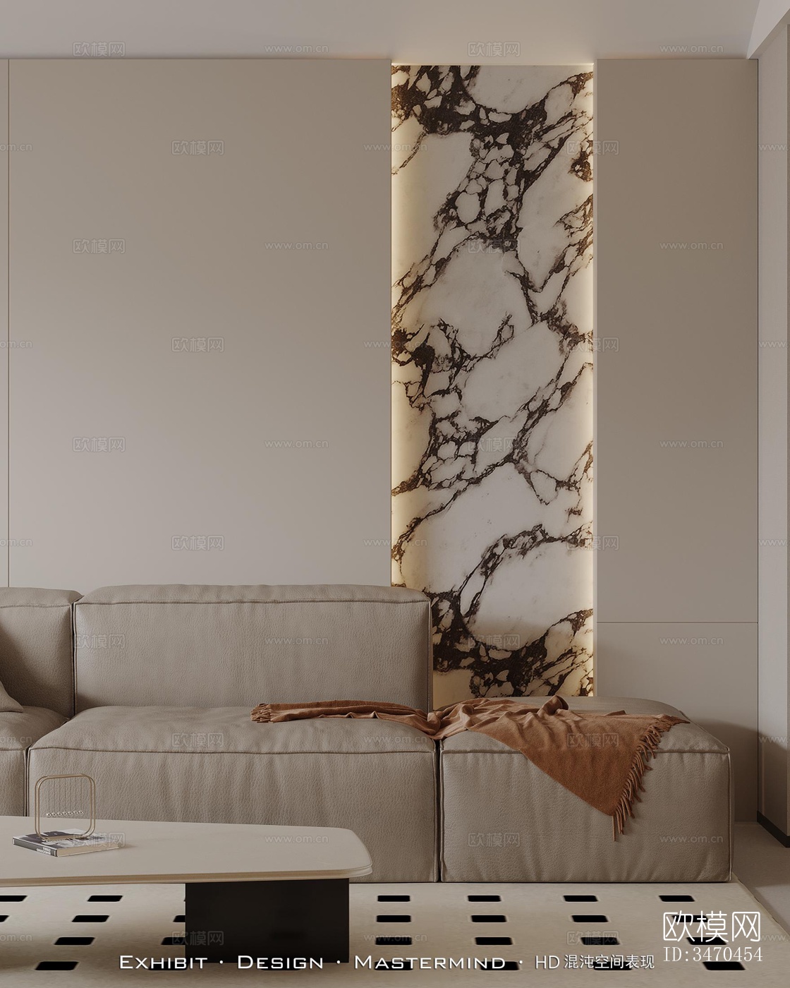 现代平层效果图下载（渲染图4）