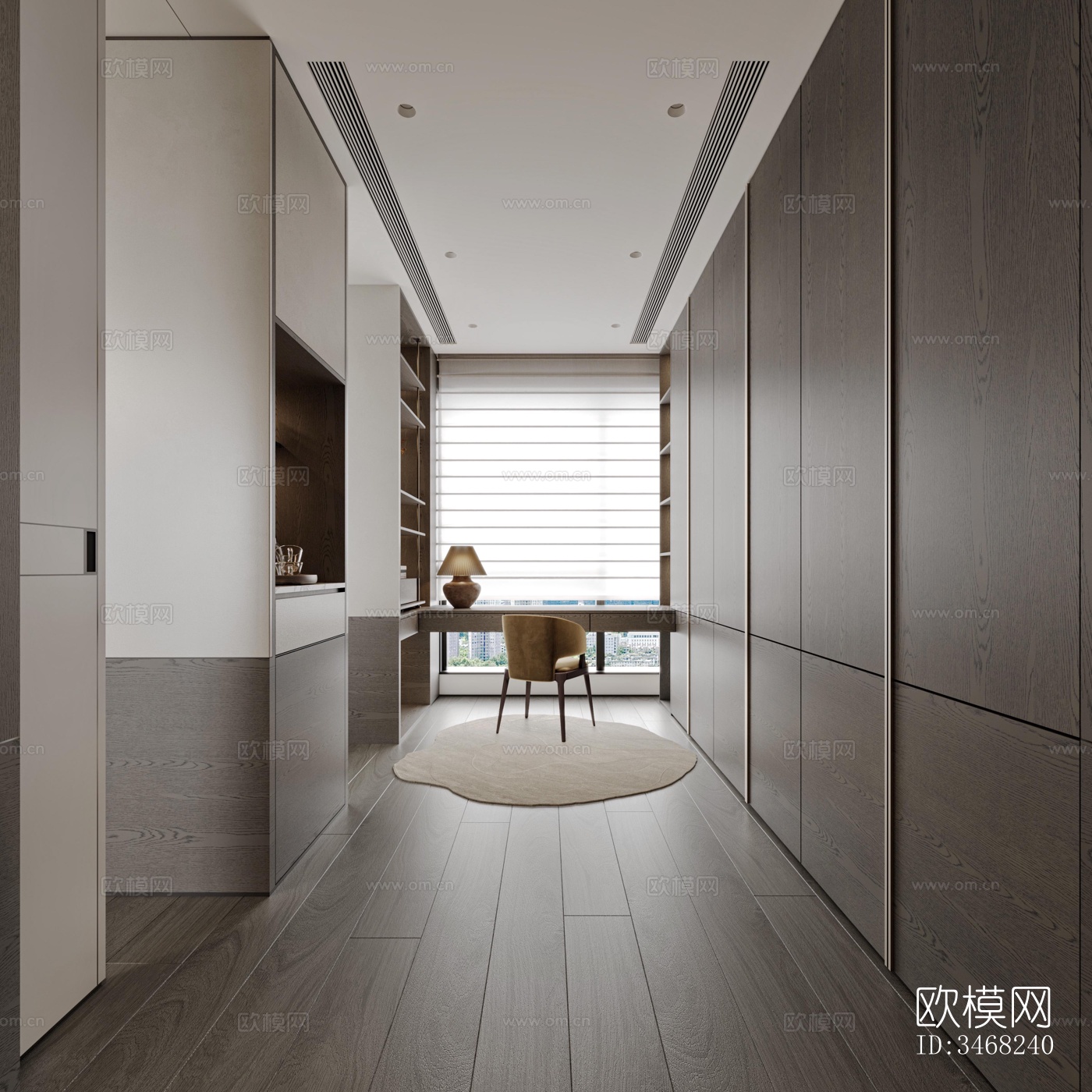 现代大平层效果图下载（渲染图2）