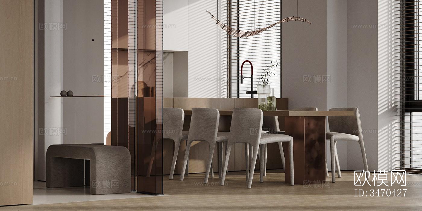 现代平层效果图下载（渲染图12）