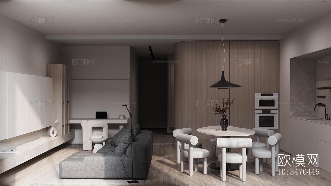 现代平层效果图下载（渲染图11）