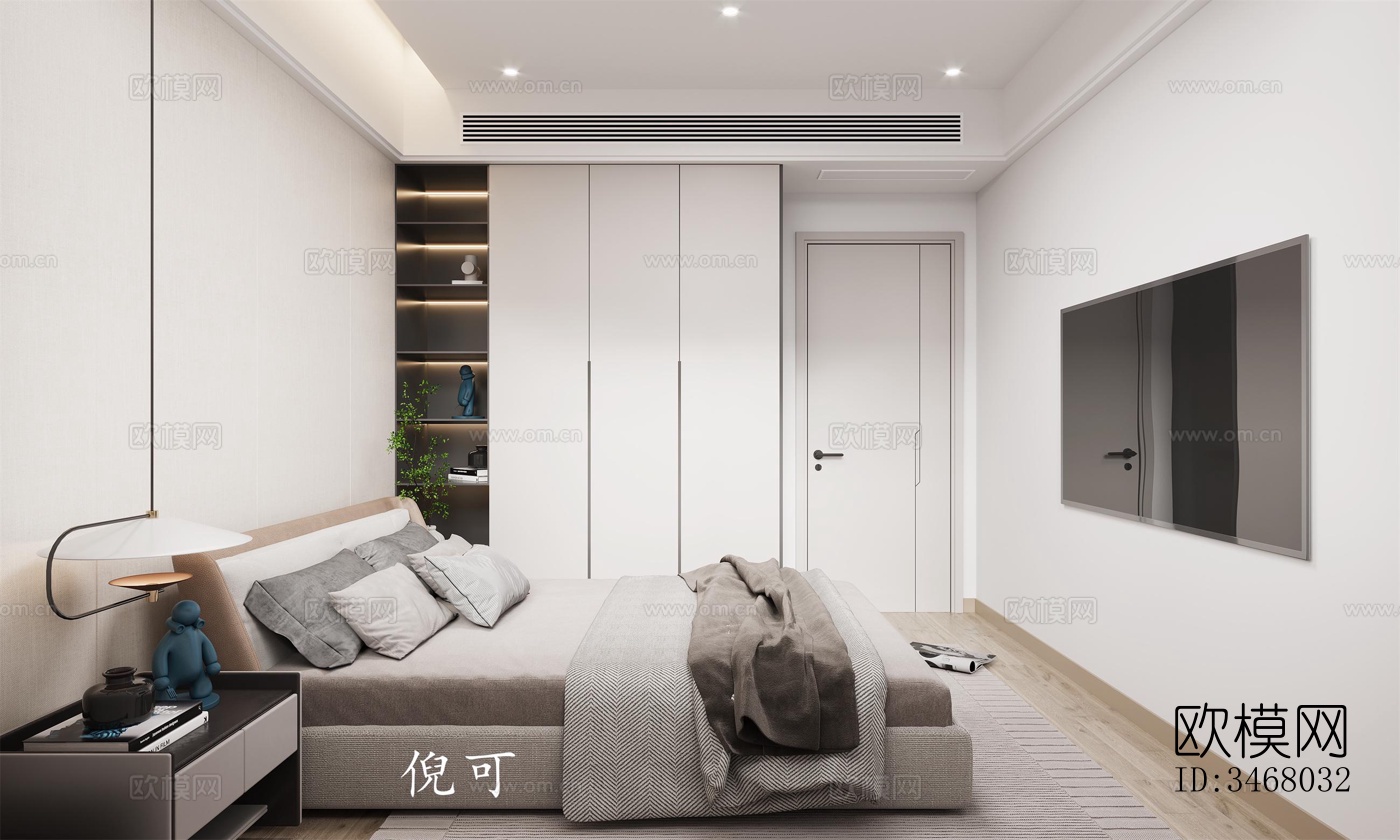 现代大平层效果图下载（渲染图7）