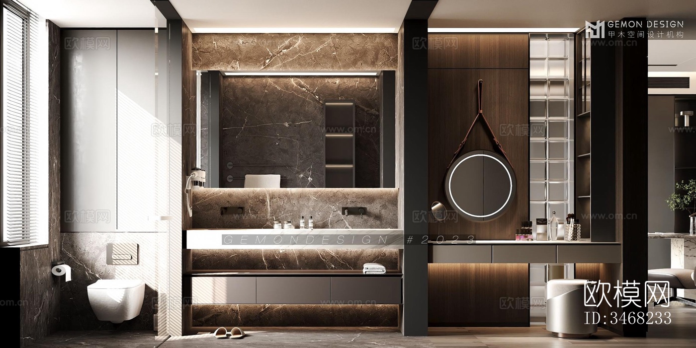 现代大平层效果图下载（渲染图11）