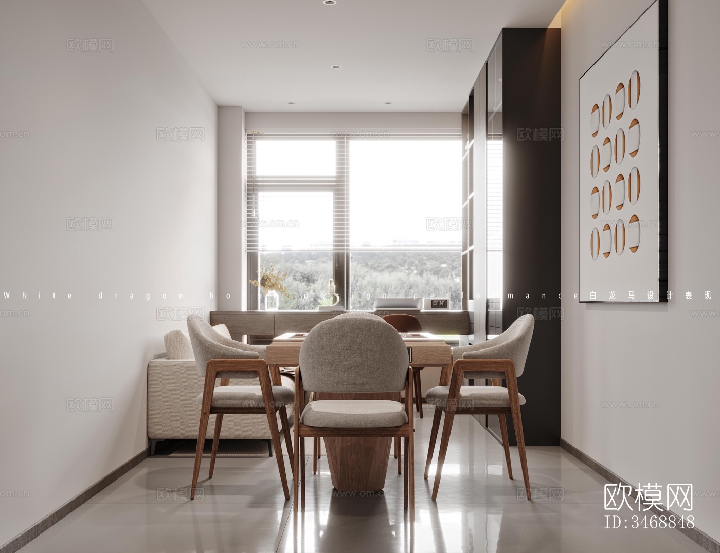 现代平层效果图下载（渲染图7）