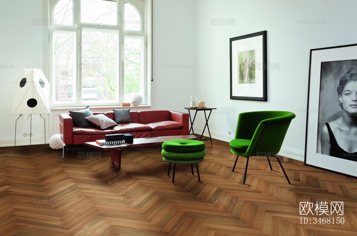 现代大平层效果图下载（渲染图5）