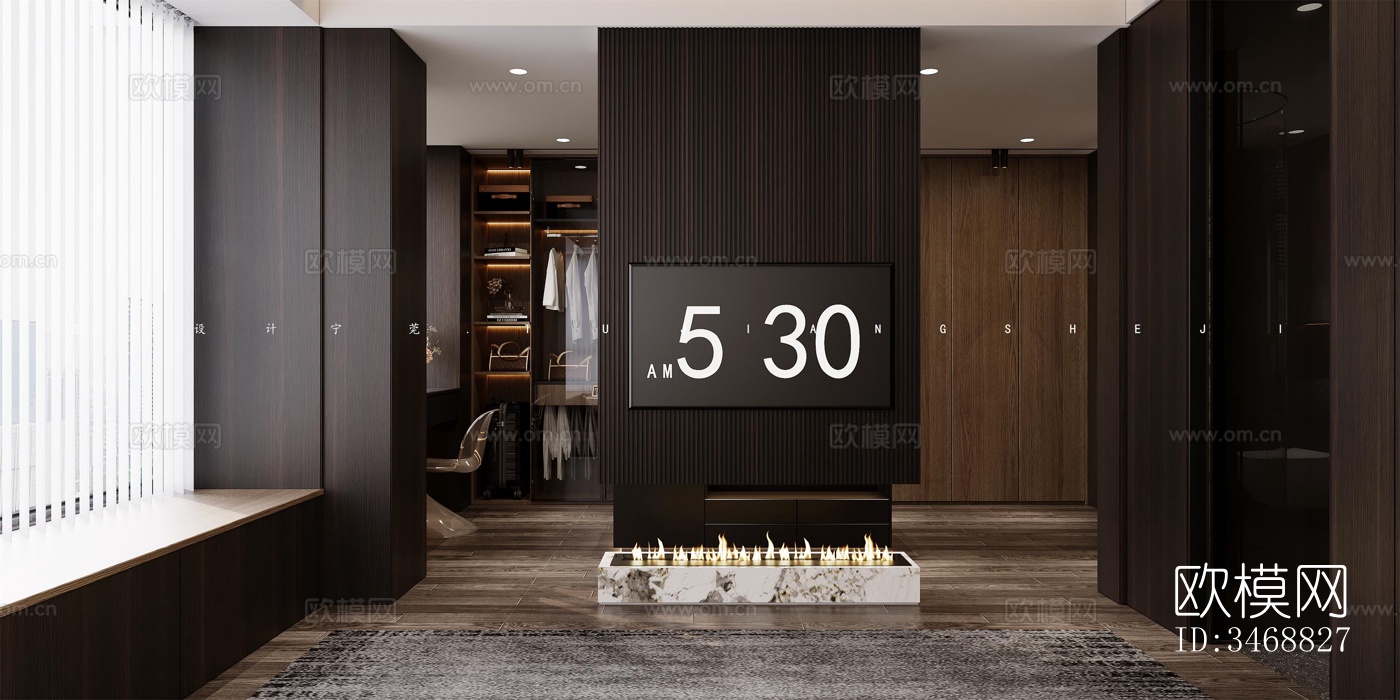 现代平层效果图下载（渲染图6）