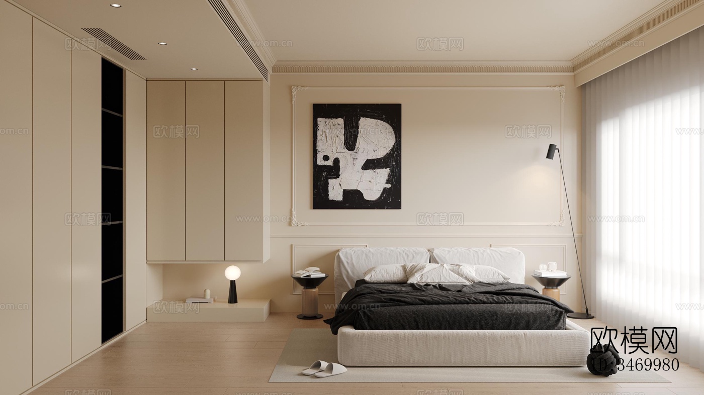 现代平层效果图下载（渲染图1）