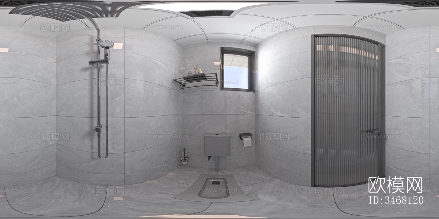 现代大平层效果图下载（渲染图2）