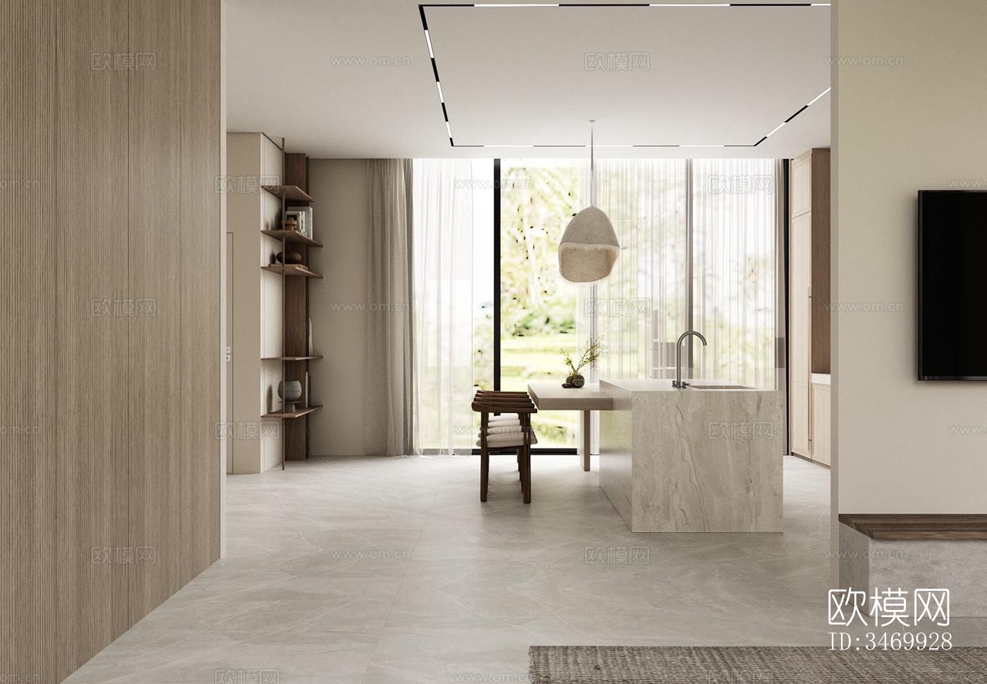 现代平层效果图下载（渲染图9）