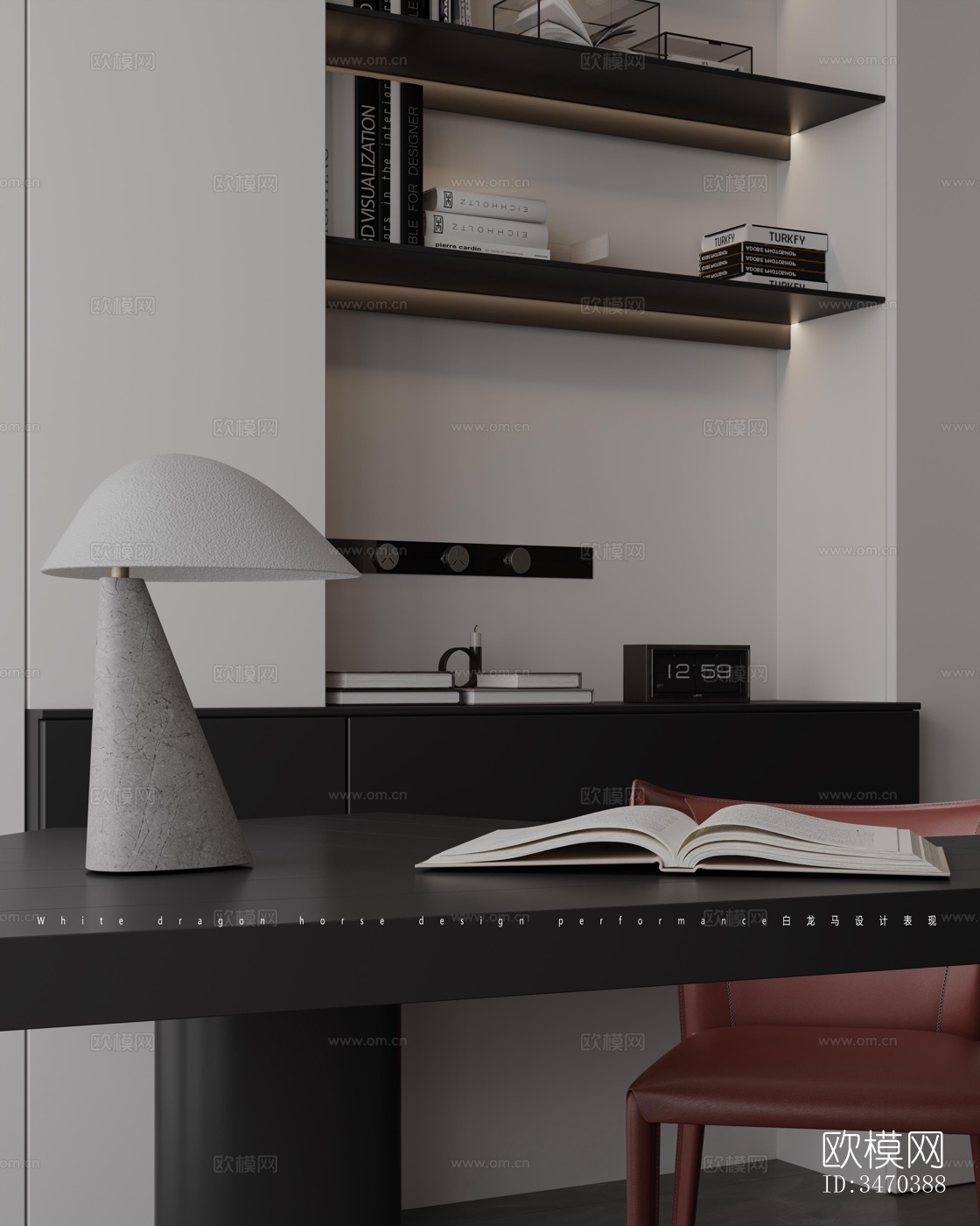 现代平层效果图下载（渲染图12）