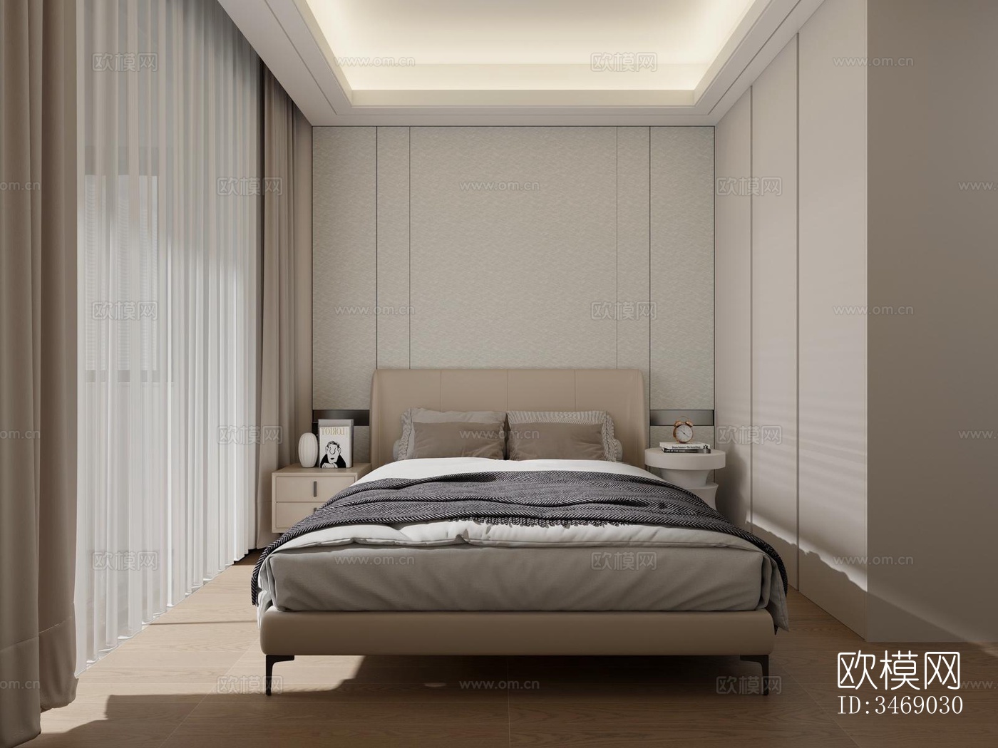 现代平层效果图下载（渲染图8）