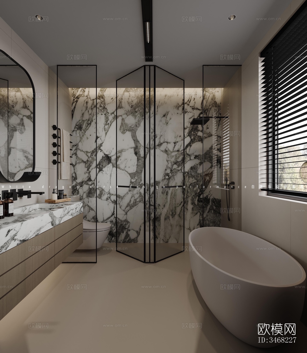 现代大平层效果图下载（渲染图4）