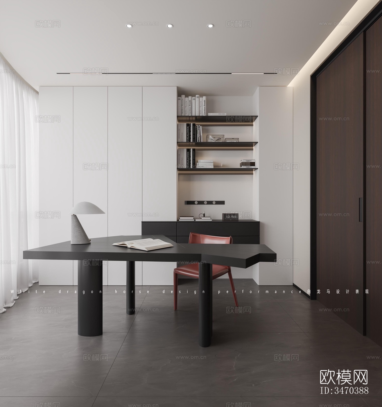 现代平层效果图下载（渲染图1）