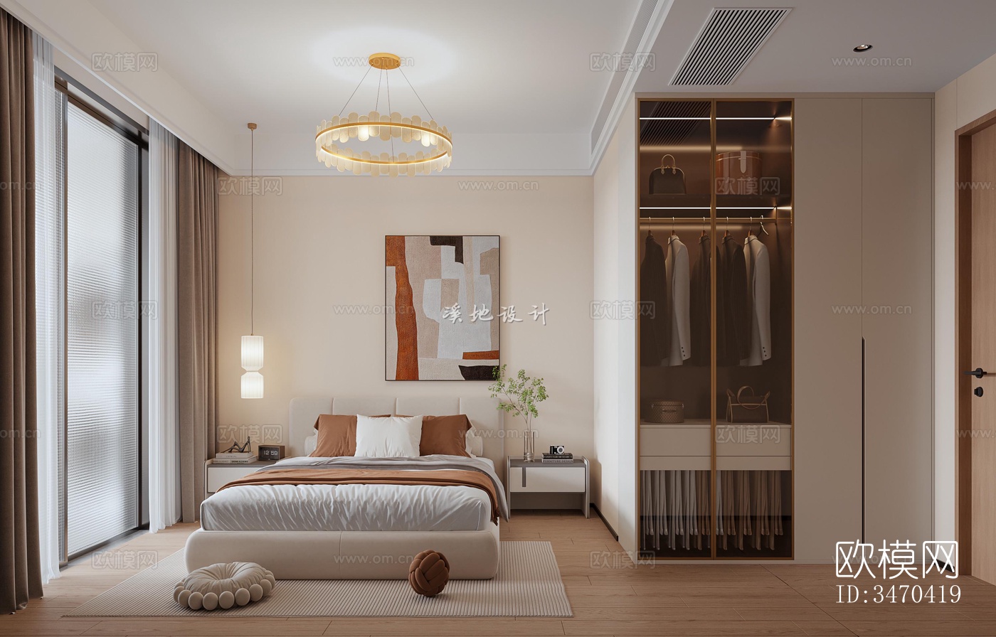 现代平层效果图下载（渲染图7）