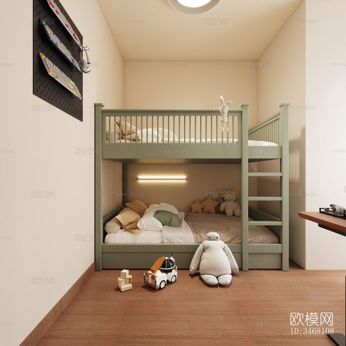 现代大平层效果图下载（渲染图14）