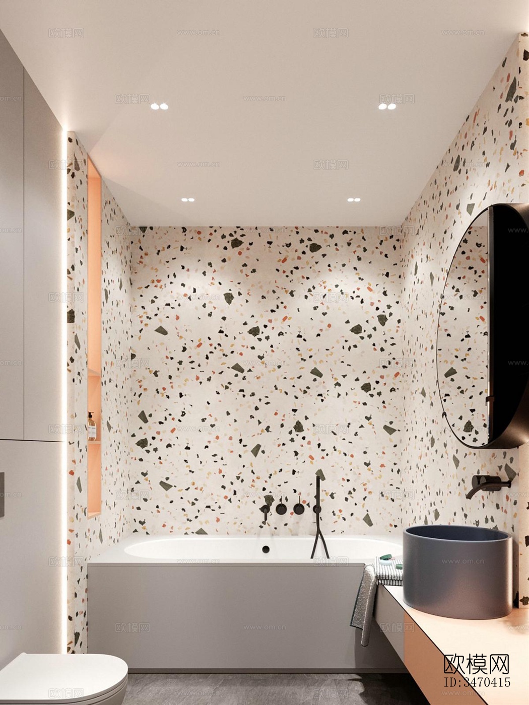 现代平层效果图下载（渲染图2）