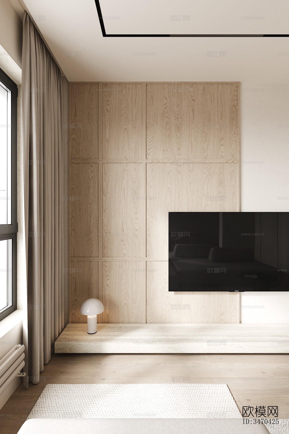 现代平层效果图下载（渲染图13）