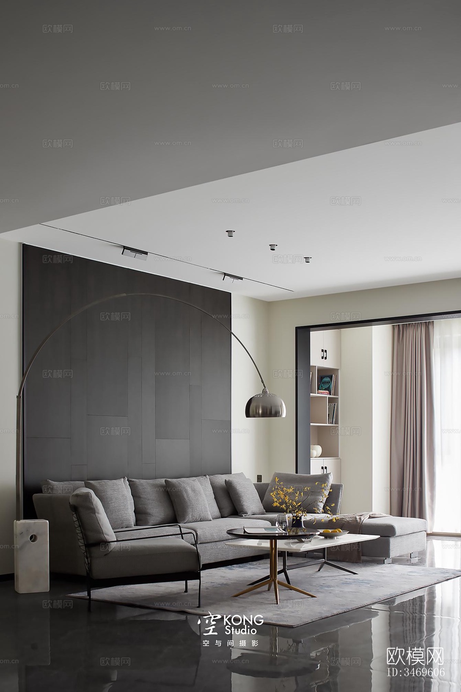 现代平层效果图下载（渲染图10）