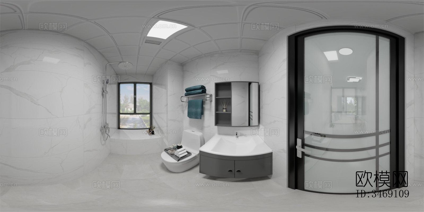 现代平层效果图下载（渲染图10）