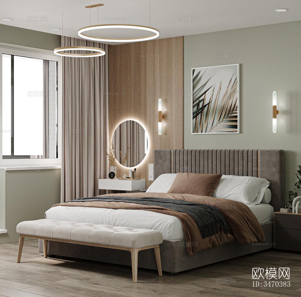 现代平层效果图下载（渲染图11）