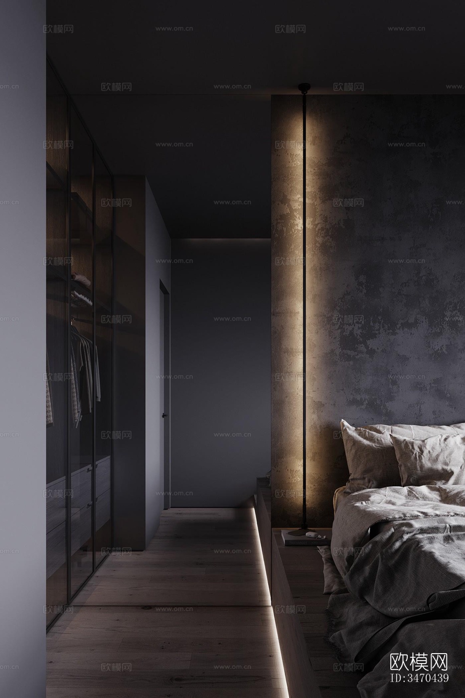 现代平层效果图下载（渲染图8）