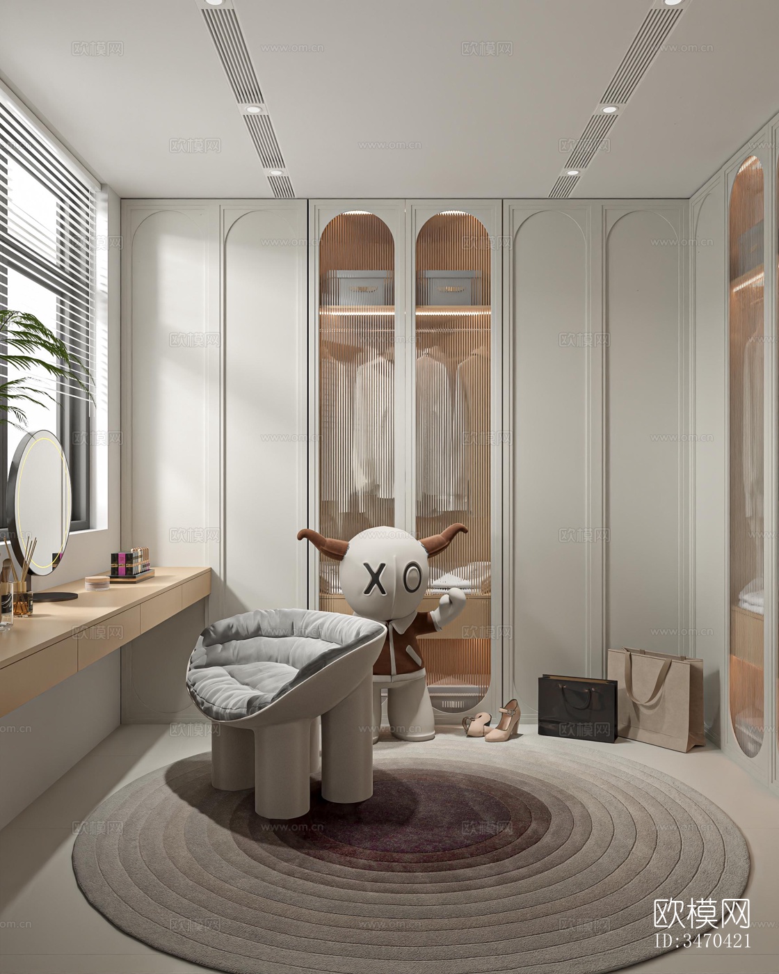 现代平层效果图下载（渲染图10）