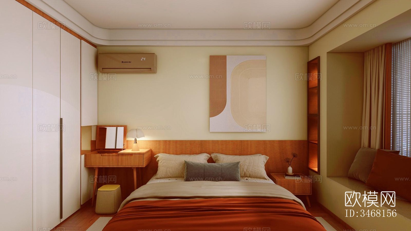 现代大平层效果图下载（渲染图5）