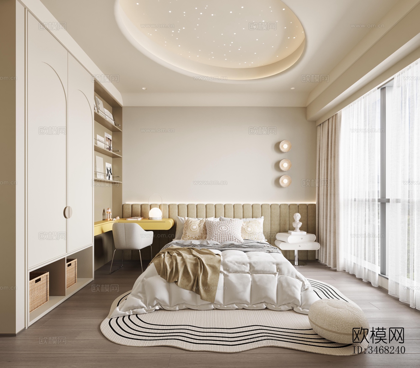 现代大平层效果图下载（渲染图5）