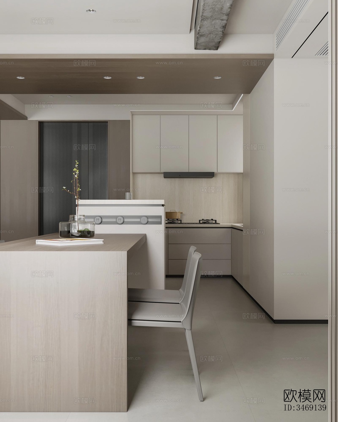 现代平层效果图下载（渲染图4）