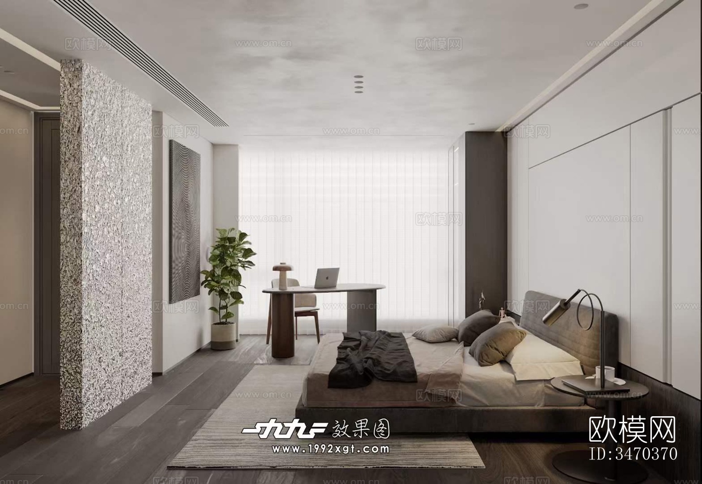 现代平层效果图下载（渲染图6）