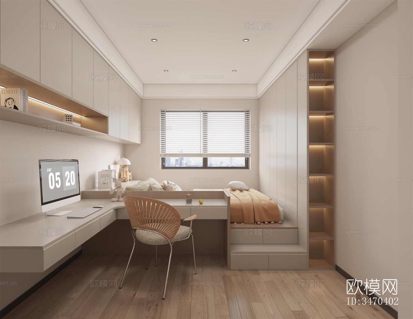 现代平层效果图下载（渲染图5）