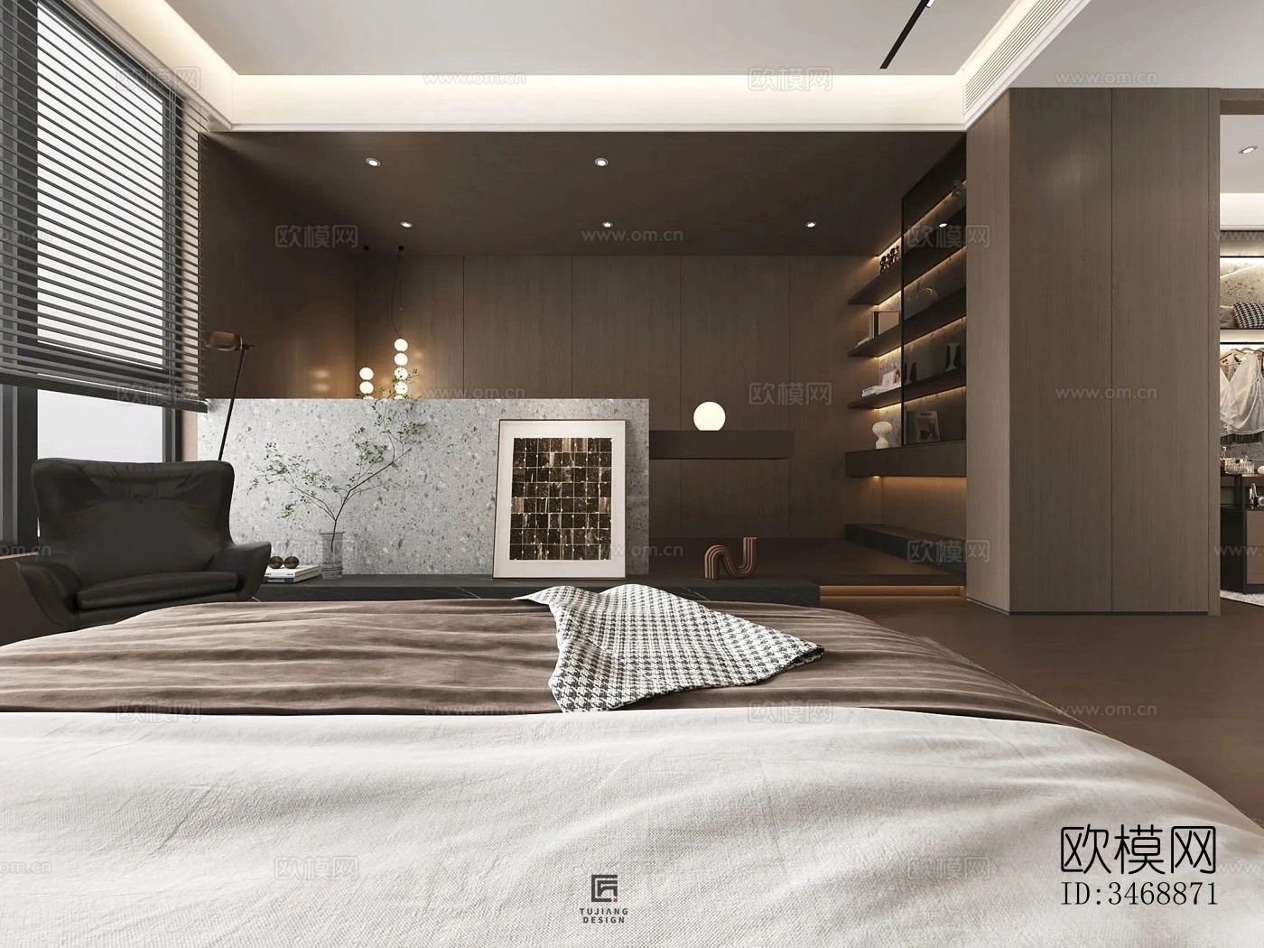 现代平层效果图下载（渲染图7）