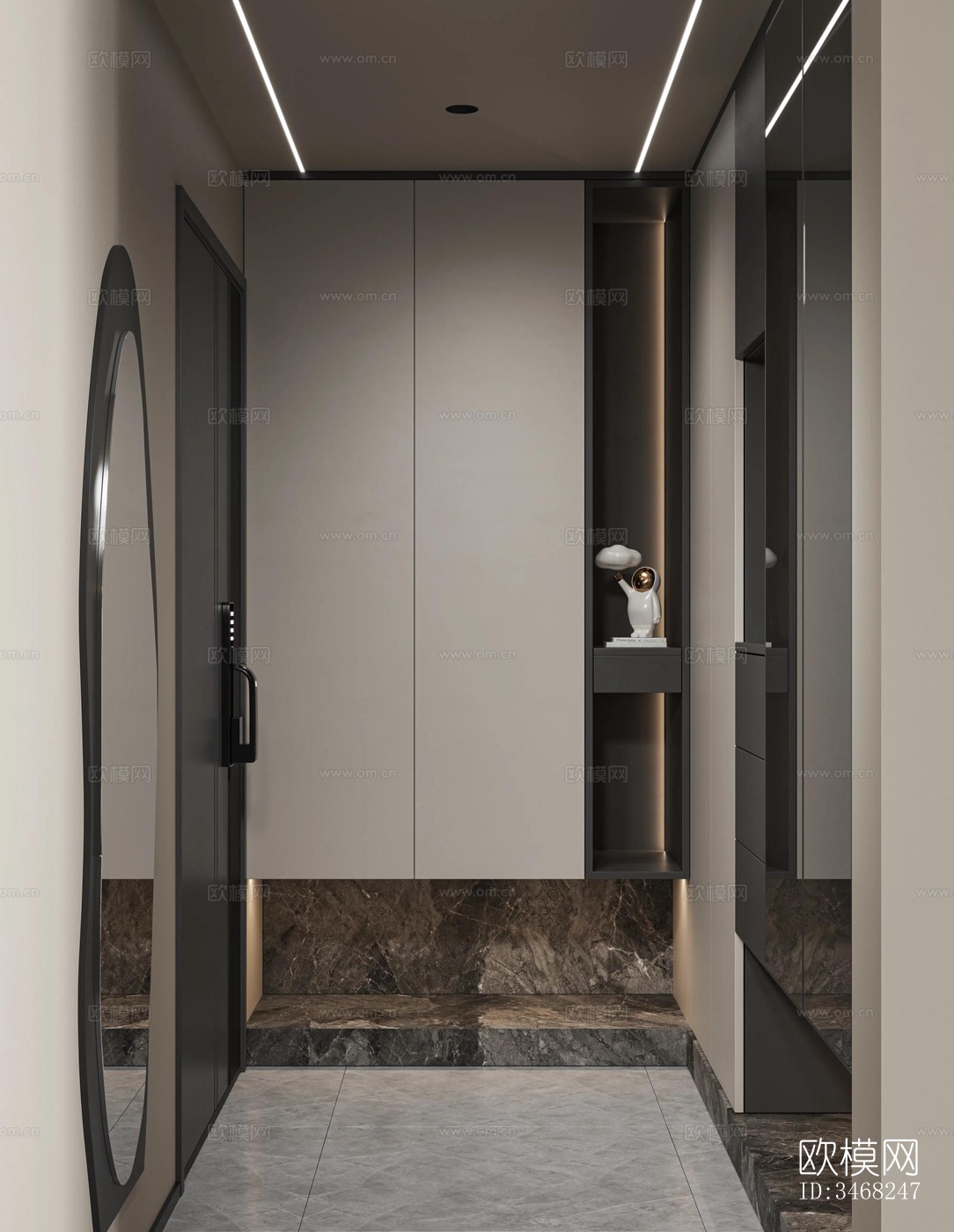 现代大平层效果图下载（渲染图15）