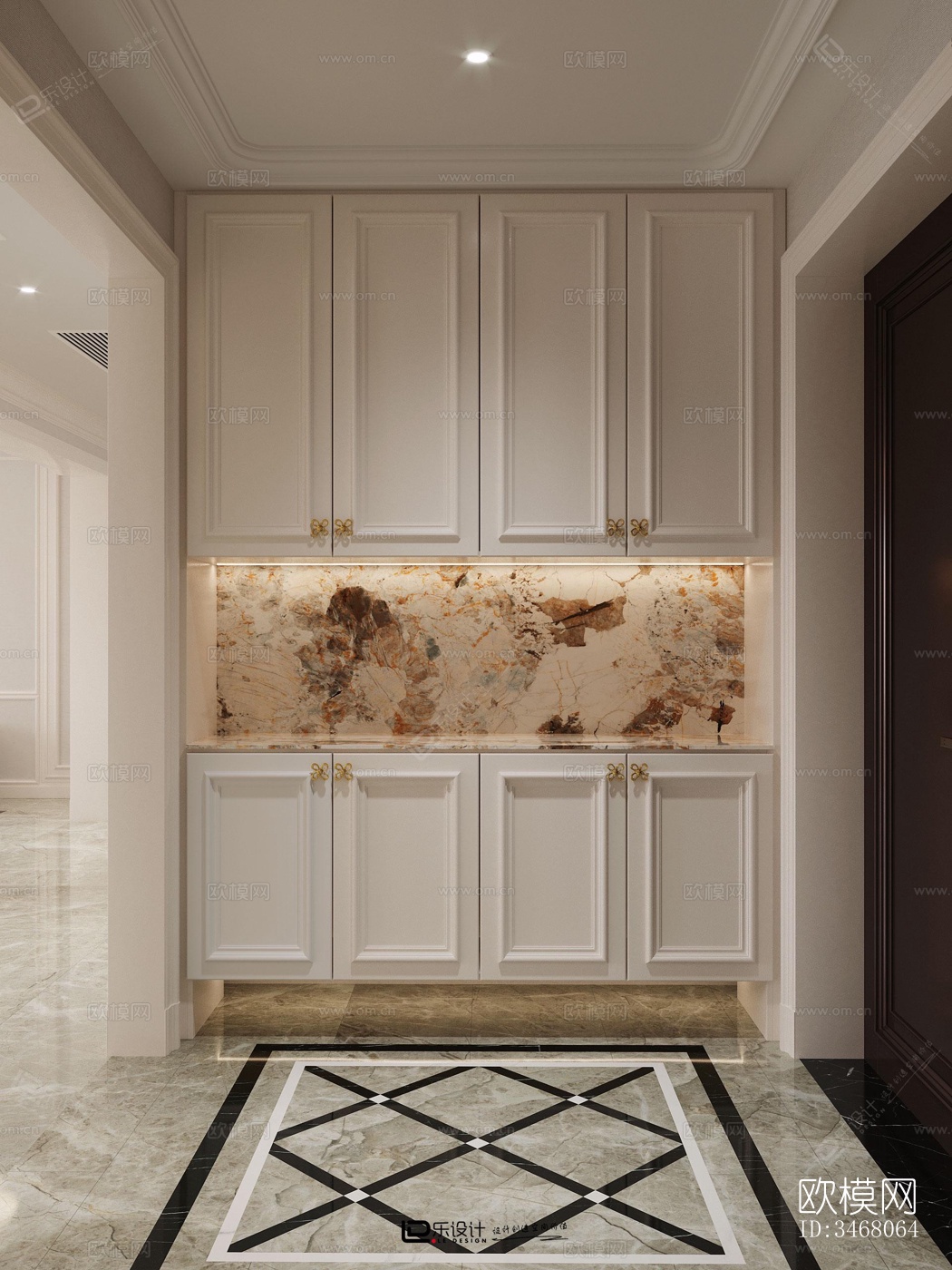 现代大平层效果图下载（渲染图15）